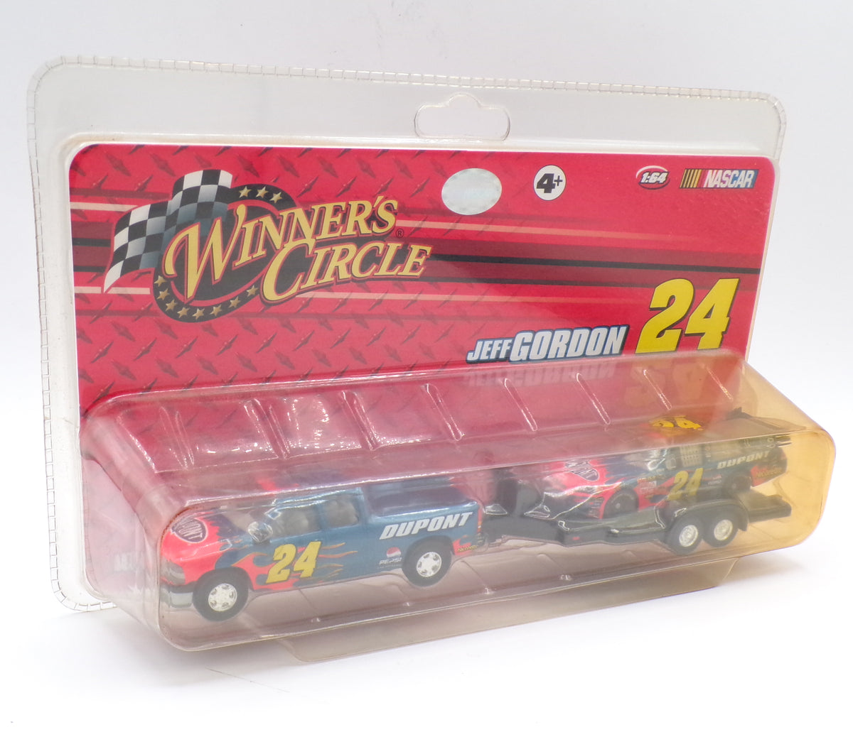 2008 NASCAR Jeff Gordon #24 1:64 Pick Up Truck w/Stock Car Die Cast Set