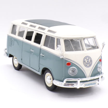 Maisto Volkswagen Van "Samba" 1/25 Scale Diecast Gray/White
