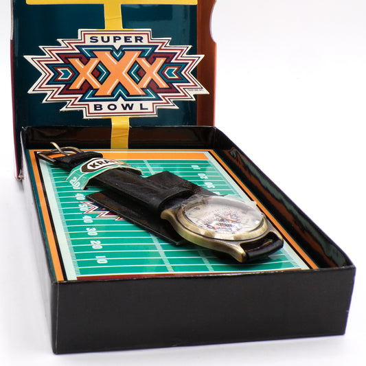 1996 Super Bowl XXX Limited Edition Analog Watch w/Original Box - NIB