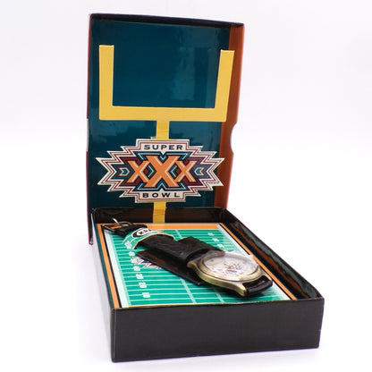 1996 Super Bowl XXX Limited Edition Analog Watch w/Original Box - NIB