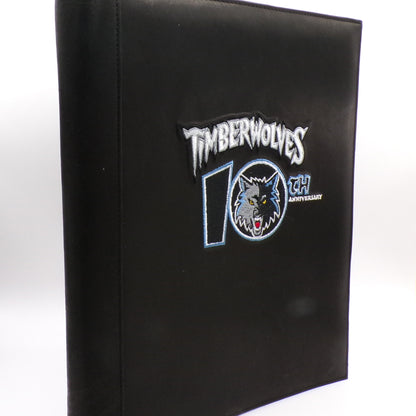 Vintage 1999 MN TImberwolves Embroidered 10th Anniversary Wilsons Leather Folio - Rare