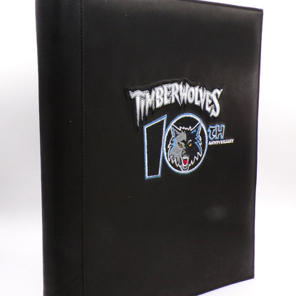 Vintage 1999 MN TImberwolves Embroidered 10th Anniversary Wilsons Leather Folio - Rare