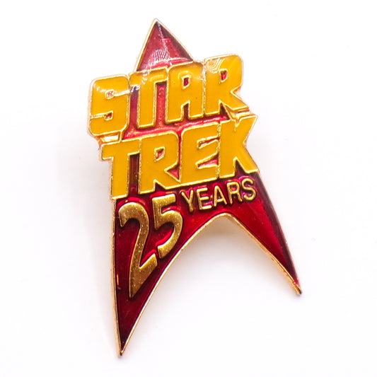 1990 Vintage Star Trek 25 Years Anniversary Lapel Pin