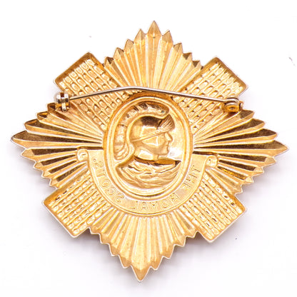 Vintage Gold Enamel The Royal Scots Badge Pin