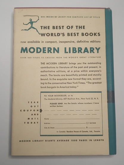 Uncle Tom's Cabin by Harriet Beecher Stowe 1938 Modern Library #261 Hardcover Dust Jacket