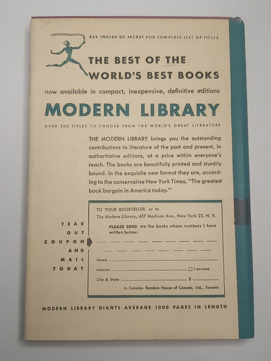 Uncle Tom's Cabin by Harriet Beecher Stowe 1938 Modern Library #261 Hardcover Dust Jacket