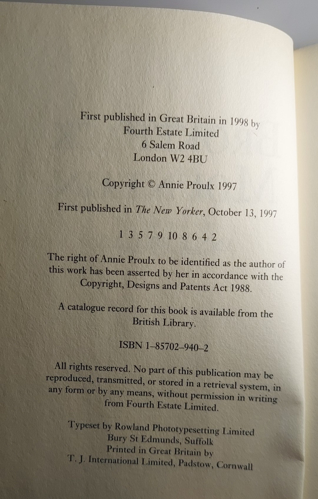 1998 Brokeback Mountain by Annie Proulx Paperback 1st Print/Edition