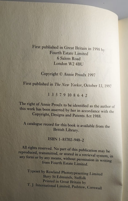 1998 Brokeback Mountain by Annie Proulx Paperback 1st Print/Edition