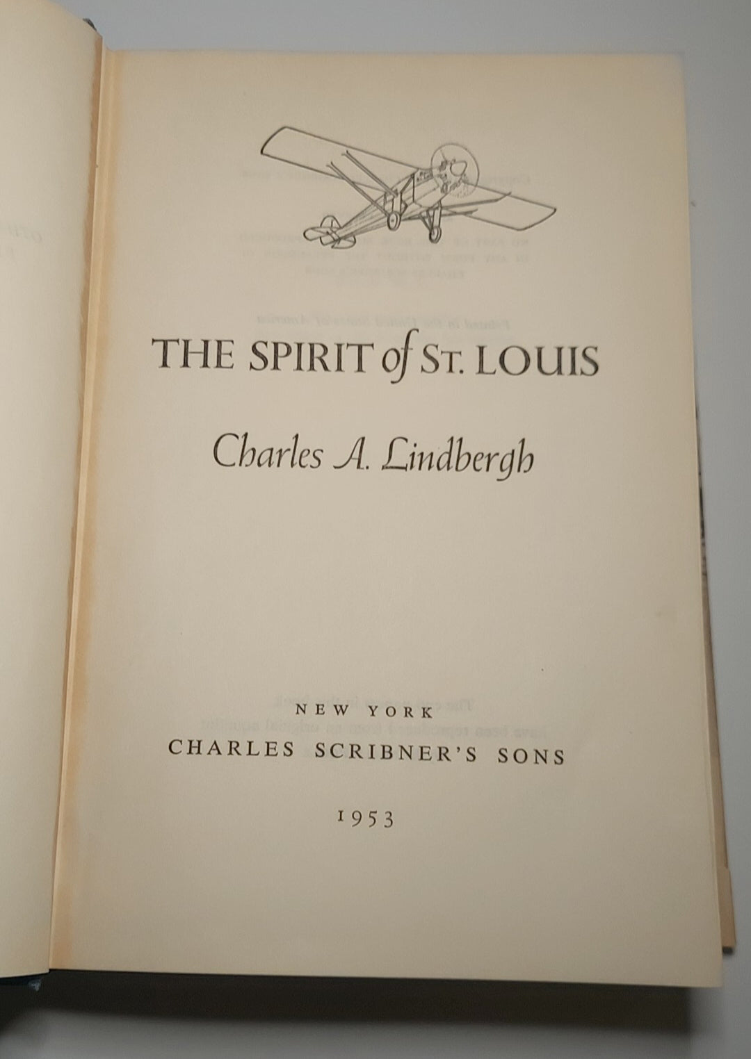 The Spirit of St. Louis Charles Lindbergh 1953 Book Club Edition | Hardcover DJ
