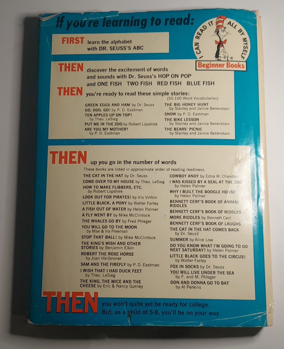 Dr. Seuss's ABC Beginner Book, 1963 1st Editon, 1st Printing Hardcover Dust Jacket - 195/195