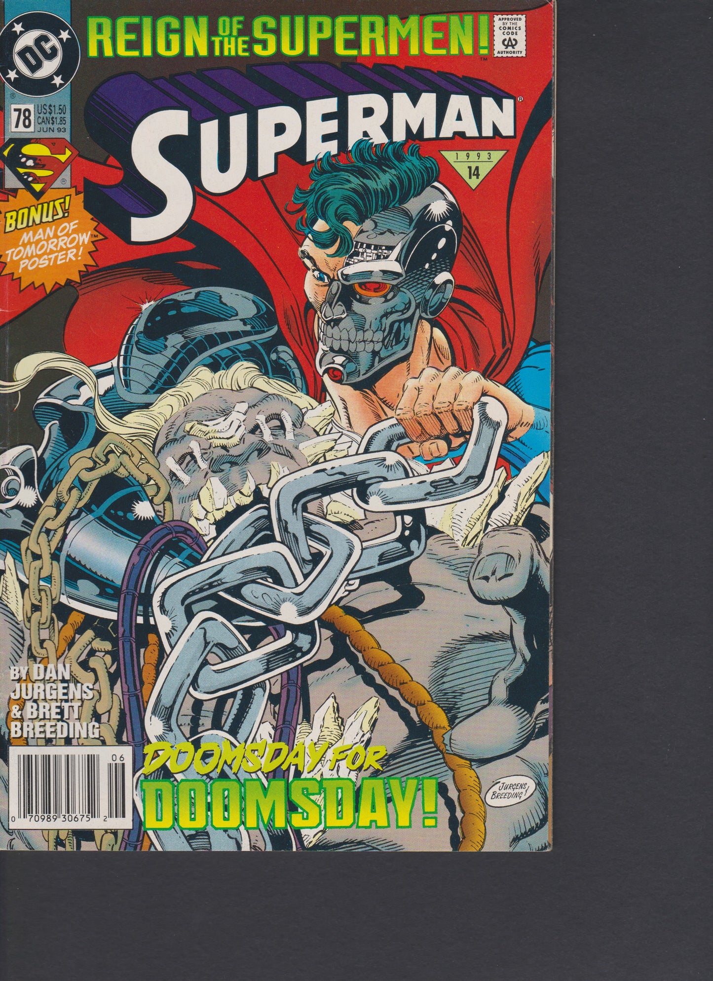 1993 Superman #78 Reign of Superman DC Comics Mint