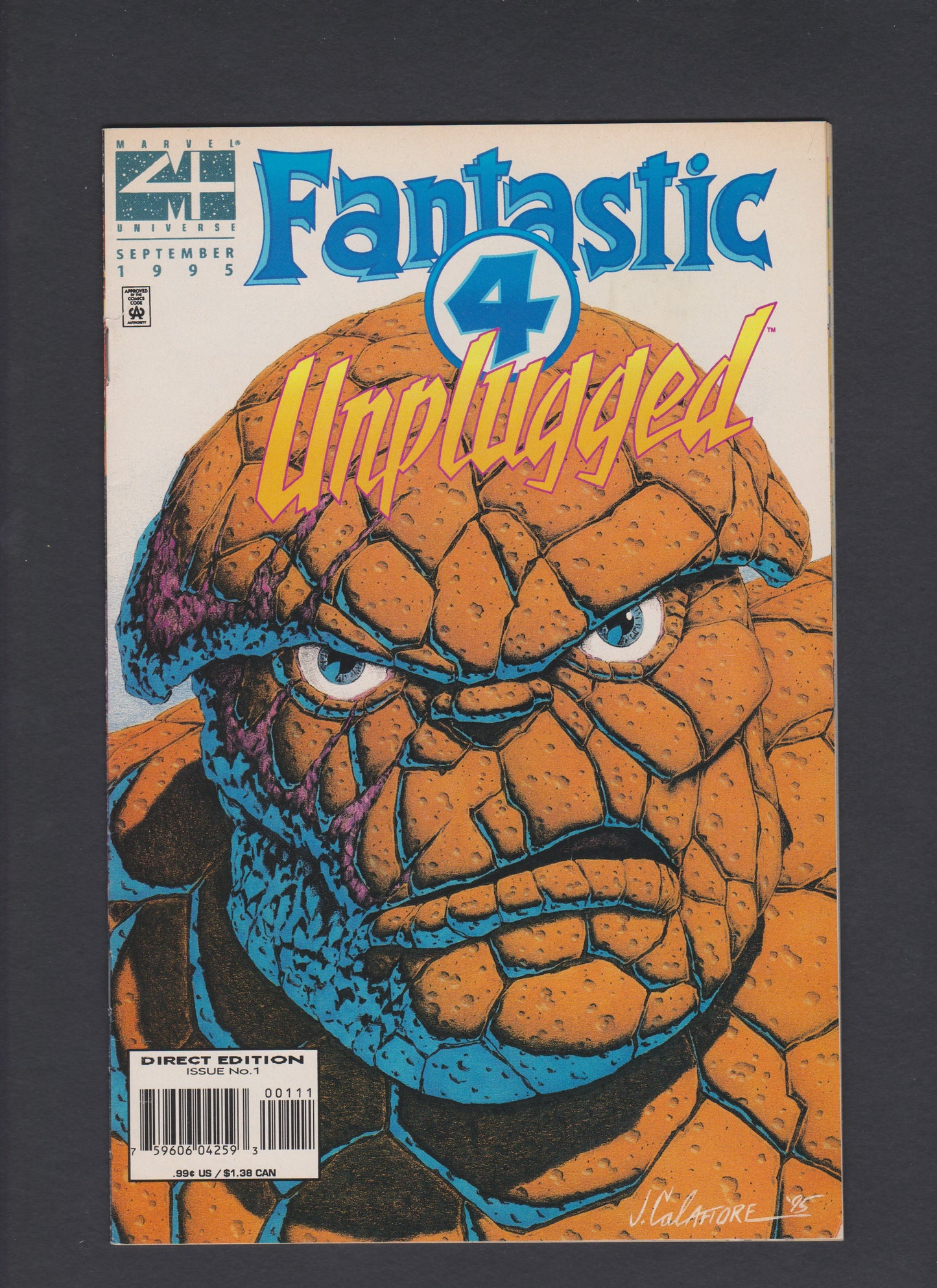 1995 Fantastic Four Unplugged #1 Direct Edition High Grade Marvel Comic Book