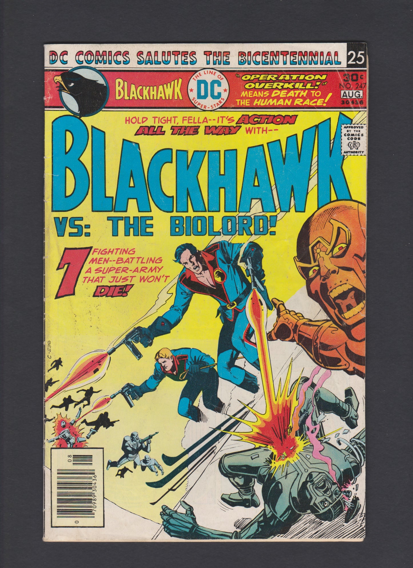1976 Blackhawk vs: The Biolord #247 Bicentennial DC Comics