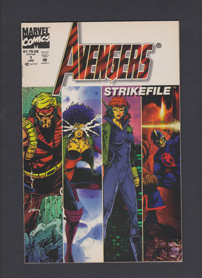 1994 Avengers Strikefile #1 Marvel Comics High Grade Comic Book