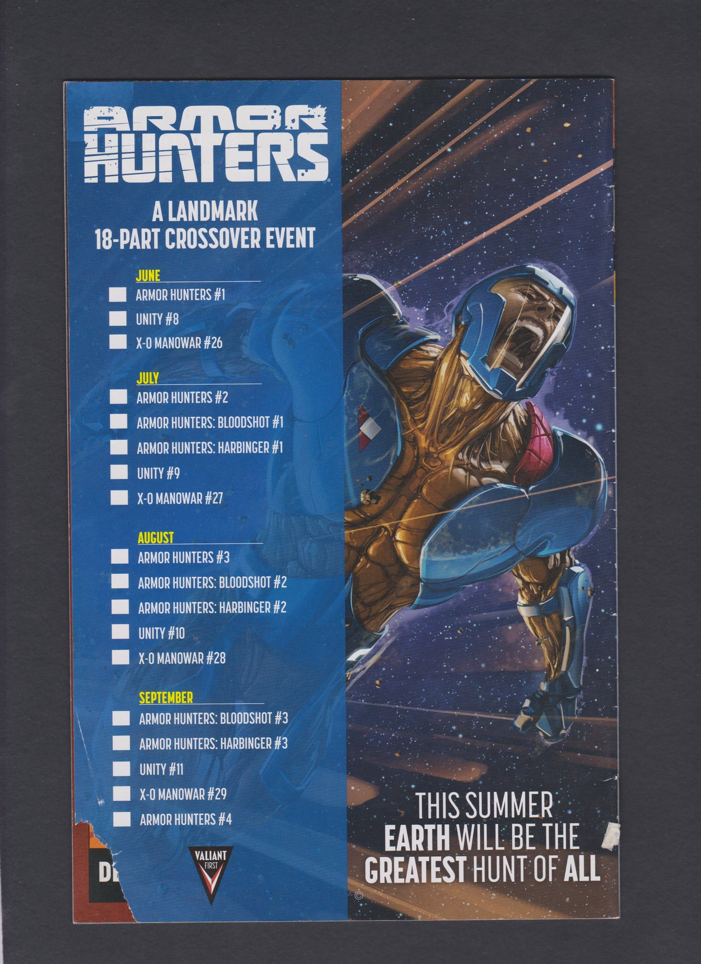 Rare 2014 Variant Edition 1:500 X-O Manowar #23 Valiant Comic Book NM