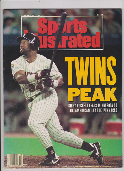 1991 Newsstand Sports Illustrated Kirby Puckett Minnesota Twins Mint - No Label